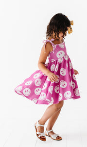 PINK SMILEY | Strappy Twirl Dress
