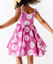 Load image into Gallery viewer, PINK SMILEY | Strappy Twirl Dress