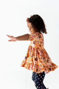Ivory Fall Floral | Double Ruffle Peplum (12/18 mo ONLY left)