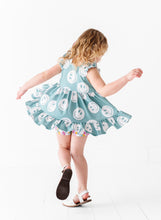 Load image into Gallery viewer, TEAL SMILEY | Double Ruffle Peplum