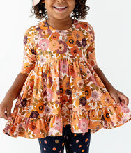 Load image into Gallery viewer, Ivory Fall Floral | Double Ruffle Peplum (12/18 mo ONLY left)
