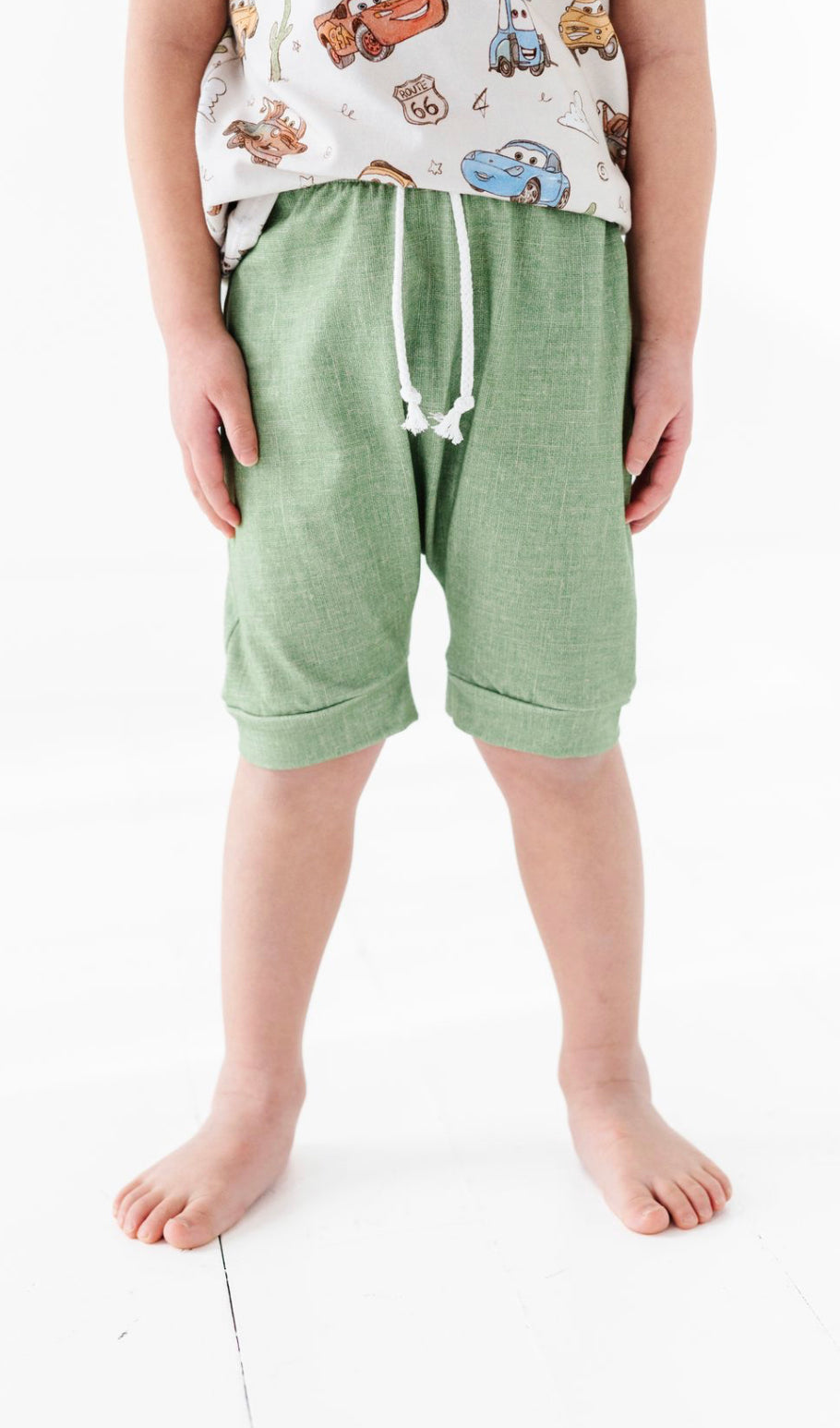 MEADOW GREEN | Harem Shorts