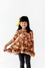Load image into Gallery viewer, Navy Fall Floral | Double Ruffle Peplum (12/18 mo ONLY left)