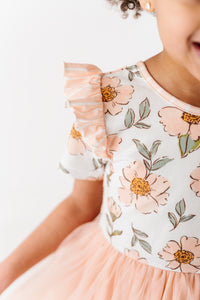 Blush Sweet Peonies | Tulle Dress