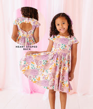 Load image into Gallery viewer, Lavender Floral | Heart Back Dress