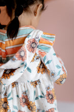Load image into Gallery viewer, Juniper Floral + Retro Stripe | REVERSIBLE COVER-UP