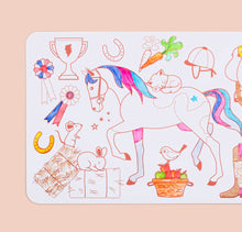 Load image into Gallery viewer, PONIES | Reusable Coloring Play-mat (reversible)