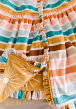 Load image into Gallery viewer, Boho Stripes + Suns Swim COVER UP (0/6  ONLY left)