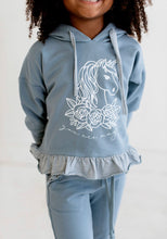 Load image into Gallery viewer, ‘Unicorn Magic’ Peplum Hoodie SET (6/12 + 12/18 ONLY left)